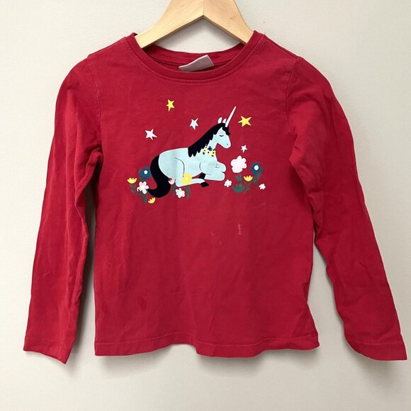 Hanna Andersson Red Unicorn Top - Picture 1 of 6
